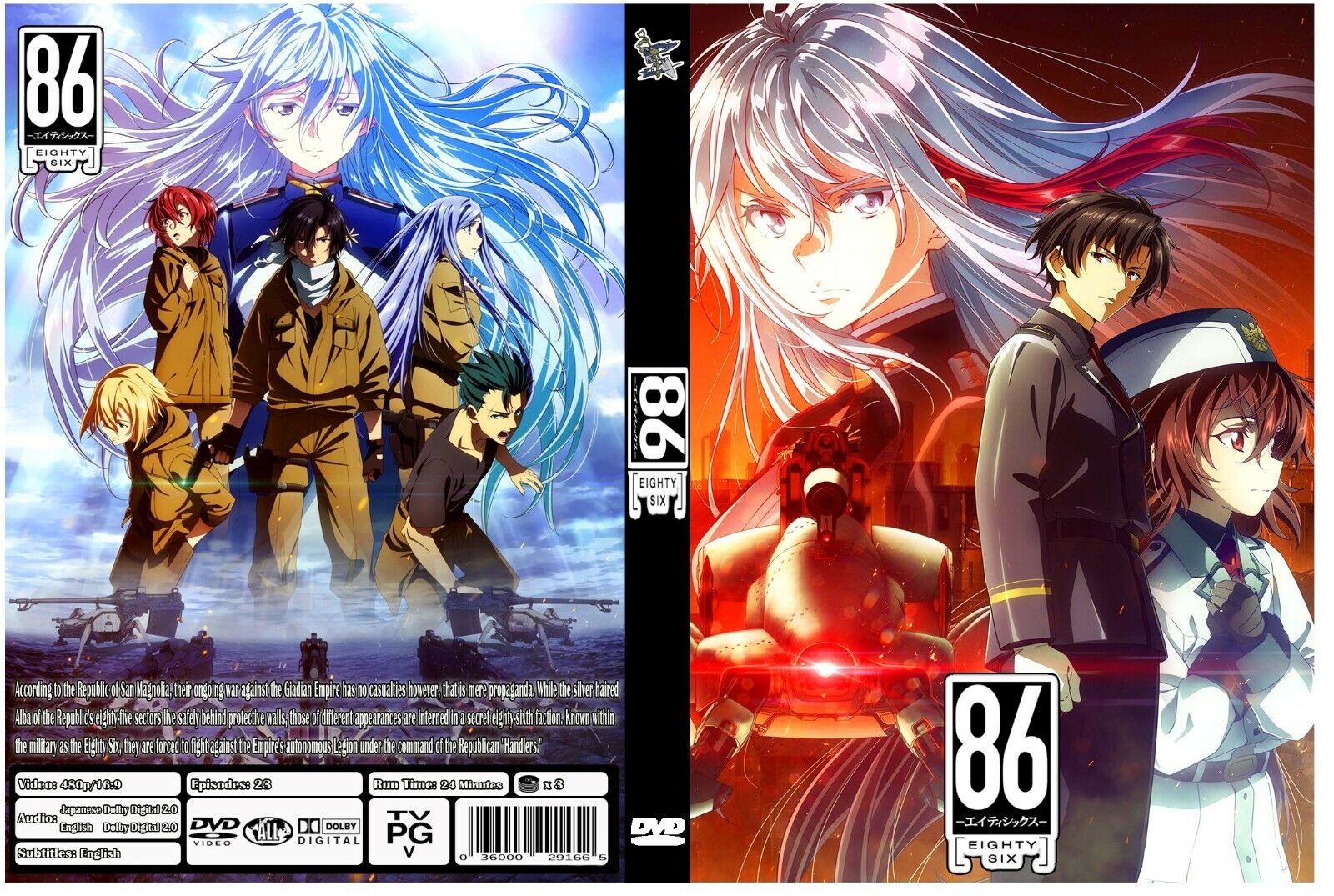 ANIME DVD~ENGLISH DUBBED~86 Eighty Six(1-23End+4 Special)All region+FREE  GIFT