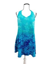 SWIMSUIT/PLUS 22W/ONE-PIECE/WOMEN'S/SKIRT SWIM/ISLANDER/FLORAL/BLUE/
