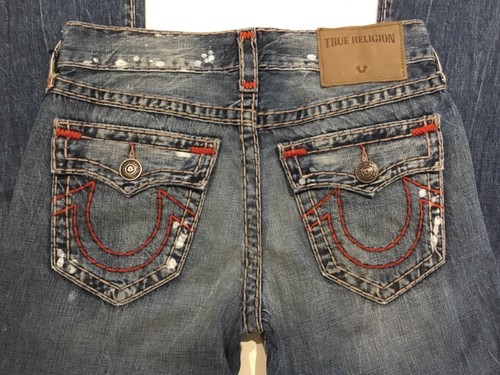 TRUE RELIGION RICKY SUPER-T MEN JEAN LT CONCRETE LAKE M859NWZ8 NWT 38W $349 USA - Picture 11 of 11