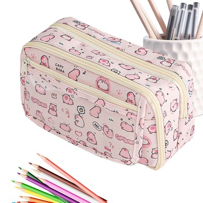 Cute Pencil Case For Kids Capybara Pen Bag Elementary School Girls Pencil Case