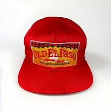 Vintage 90s Old El Paso Snapback Hat, Embroidered Red Cap - MADE IN USA