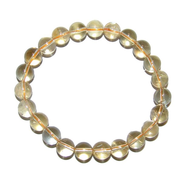 Citrin Echt - Natur Armband Kugel 8Mm Ø Klare Gelbe Farbe A*QualitäT-image