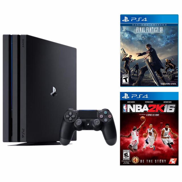 Playstation 4 Pro 1TB Console Bundle + Final Fantasy XV + NBA 2k16