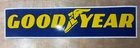 Vintage Goodyear Tires Gas & Oil Porcelain Enamel Sign 78x18 Inches.