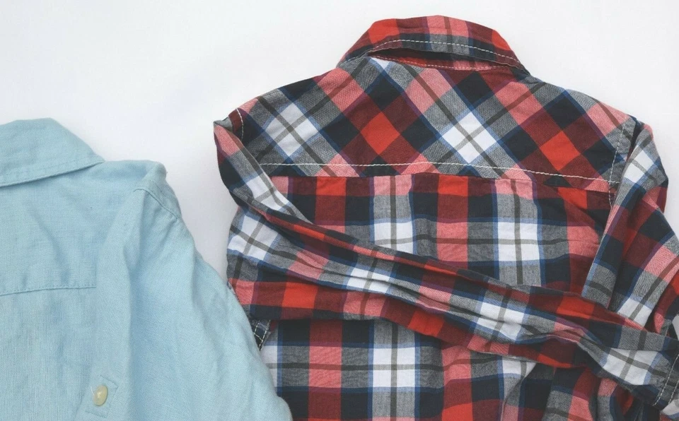 Lote de 2 Camisas de Vestir Manga Larga Lino Algodón Niños Talla 4 Niños Lugar H&M Foto 3 de 4