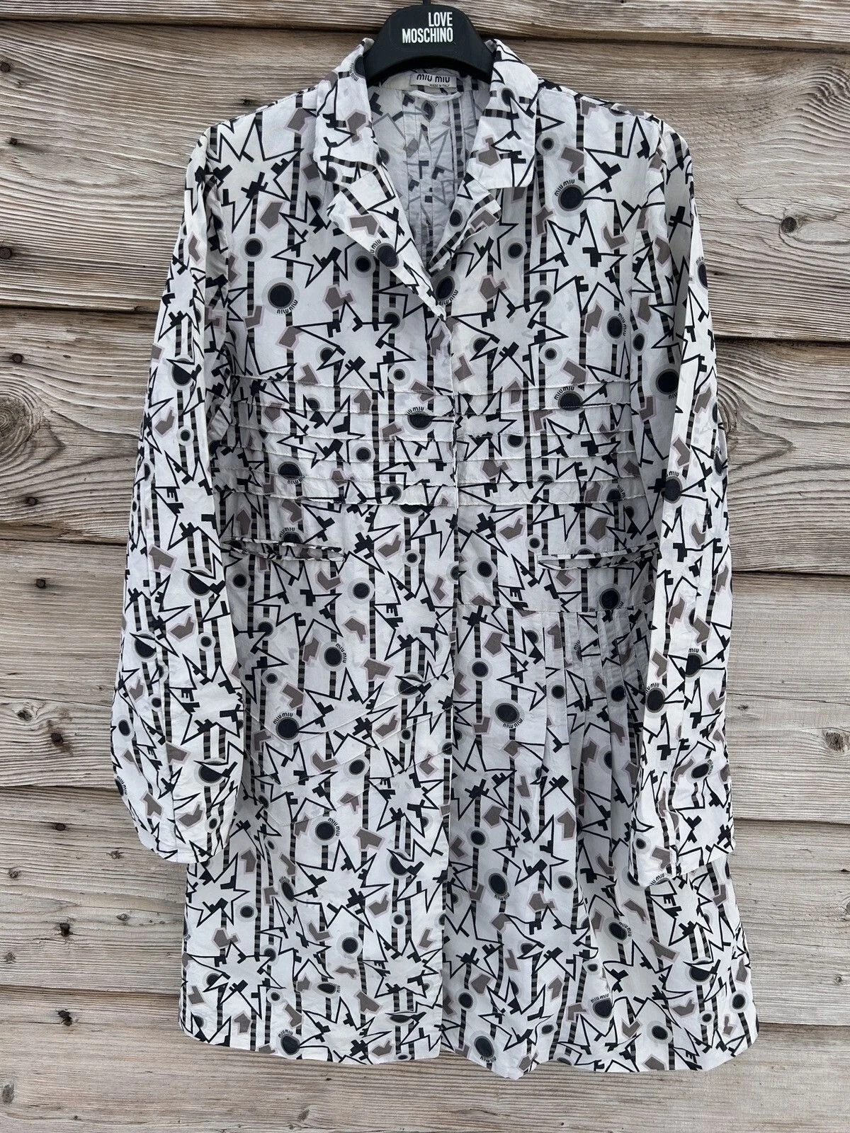 Trench cappotto leggero vintage Miu Miu ornamento seta taglia 44