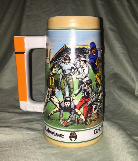 FOOTBALL BUDWEISER SPORTS SERIES BEER STEIN GRIDIRON LEGACY 1990 eBay