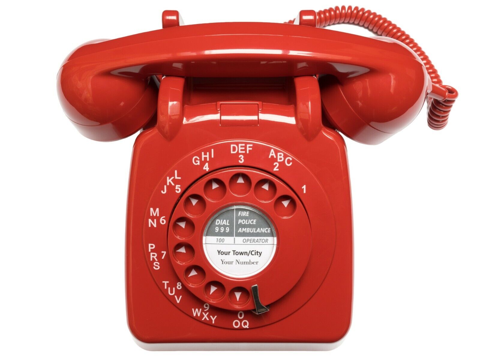 Vintage 1960s Retro GPO 706 Dial Telephone - Lacquer Red - Fully Refurbished