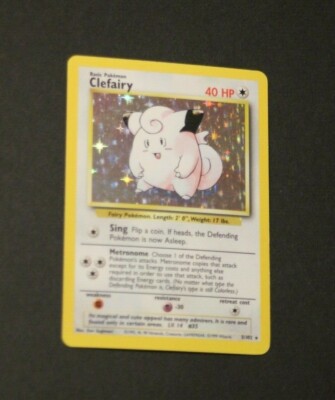 Clefairy 5/102 1999 Vintage Pokemon Holographic Shiny Foil Holo Card | eBay