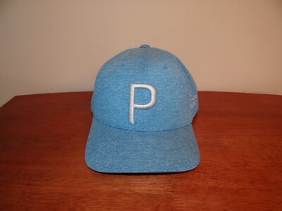 PUMA Golf Hat/Cap Light Blue Snapback P Logo Tour Exclusive 110 Northern  Trust