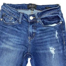 Judy Blue Jeans Womens 1/25 Skinny Denim Distress Destroyed JB8455 25x29 Pants