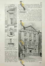 Victorian Architectural Design, Two Sided (3), Book Illustration, c1907