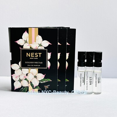 3 x NEST New York Golden Nectar Eau de Parfum EDP Sample spray 1.5ml