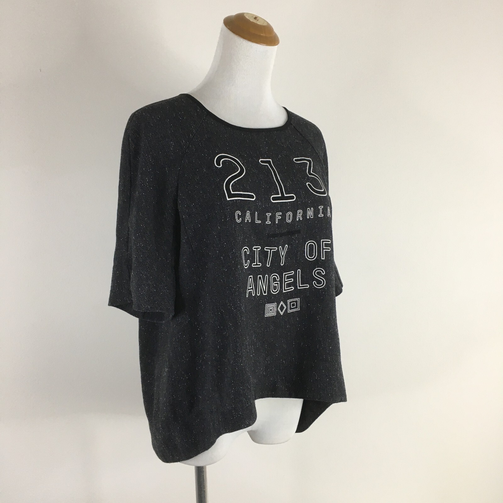 BCBGENERATION Black White Gray Herringbone CITY O… - image 6