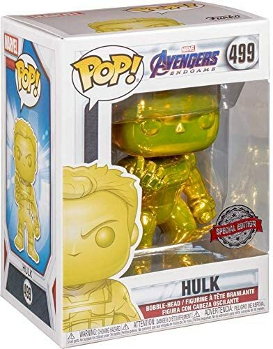 MARVEL AVENGERS ENDGAME GOLD CHROME HULK 3.75"" POP VINYL FIGURE FUNKO 499