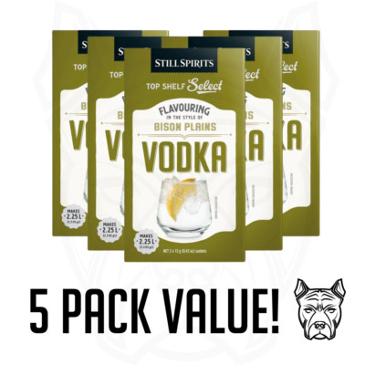 Still Spirits Top Shelf Select BISON PLAINS VODKA 5x Pack Value! FREE SHIPPING!