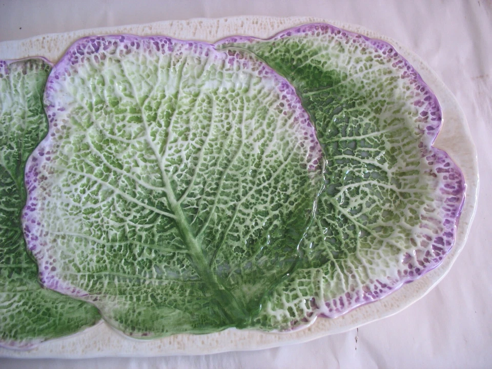 Plato ovalado de colección con patrón de mayólica col Italia 20” x 10” Leonardo Ceramiche Foto 3 de 4