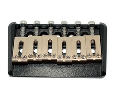 Bridge Hardtail Modern 52.5mm String thru body Black Brass Saddle 122625BK