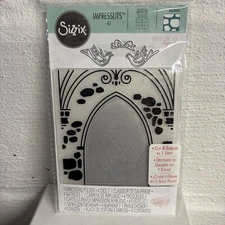 Wedding Window Sizzix Impresslits Die & Embossing Folder Set 663600