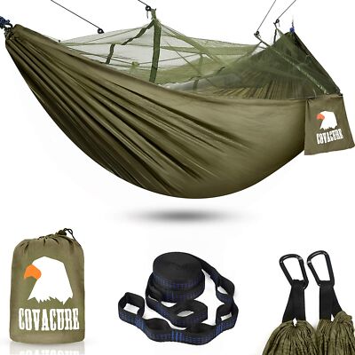 COVACURE Camping Hammock with Net Lightweight Double Hammock