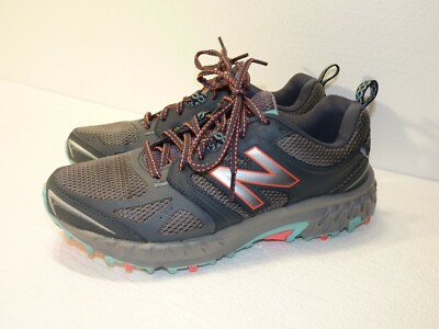 Women's New Balance 412 V3 Lace-Up Athletic Running Shoes Gray & Orange Size 8