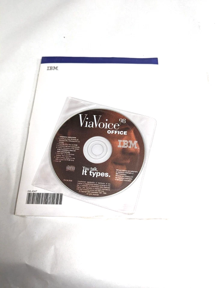 Vintage IBM - Via Voice 98 For Windows  - Brand New - Sealed - Image 2 of 2