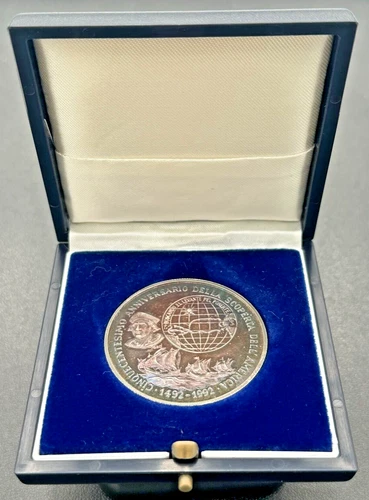 Beautifully Tone 1 oz Silver Round "Christopher Columbus" By PAMP Suisse