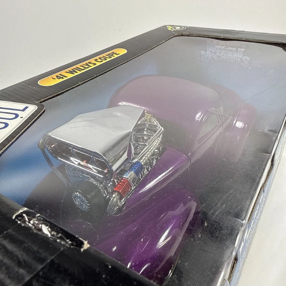 ‘41 Purple Willys Coupe 1:18 Scale Die Cast MUSCLE MACHINES Too Cool MIB - Image 4 of 4