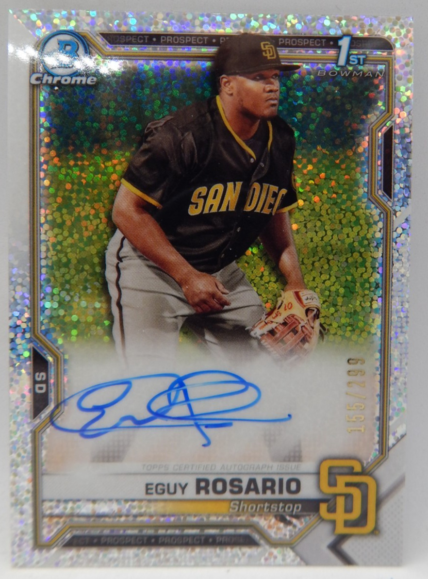2021 Bowman Chrome Baseball - 1st Auto Speckle 155/299 Padres - EGUY ROSARIO