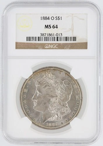 1884-O Morgan Silver Dollar NGC MS64 S$1 New Orleans Minted No Reserve