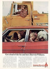 1974 Sherwin Williams: Get a Load of the His and Hers Vintage Print Ad