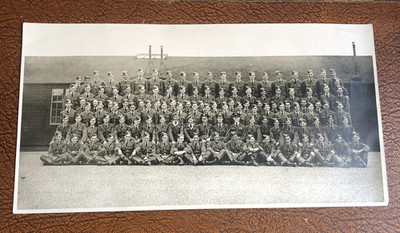 Vintage 1940er Raf Gruppe Geschwader Regiment Foto signiert Schwarzweiß Fotografie