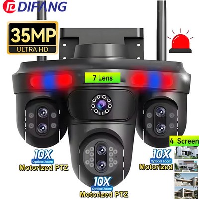 DIFANG 35MP Sieben Len Wifi Kamera Outdoor 10X Zoom CCTV Vier Bildschirm Drahtlo