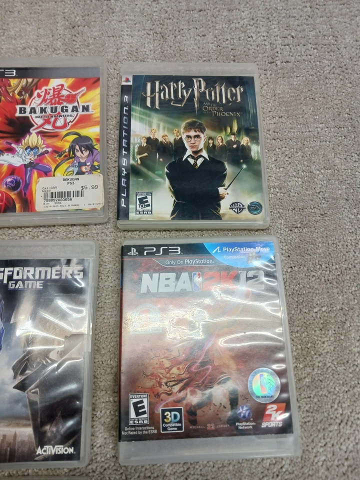 Lote de 7 juegos PlayStation 3 Batman 3 Harry Potter NBA 2K12 Bakugan Walle Foto 4 de 4