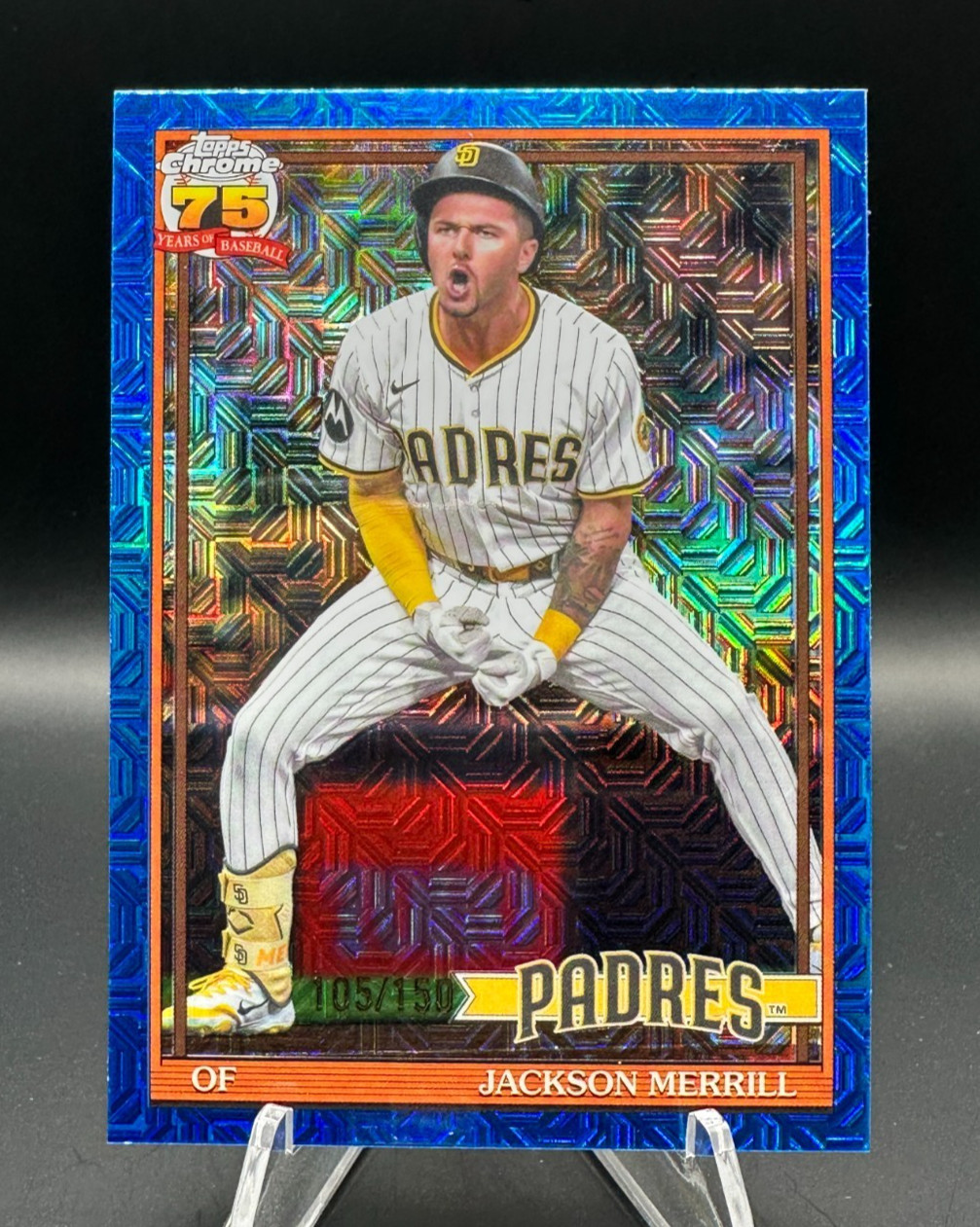 2026 Topps Series 2 Jackson Merrill Blue Mojo /150 Silver Pack Padres #91C2-39