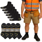 12 pairs Mens Cotton Rich Quarter Work Socks Ankle Low Cut Cushioned Foot