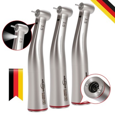 3pcs 1:5 Winkelstück Rot Licht Wasser Dental Fiber Optic Handstück Fit NSK KaV