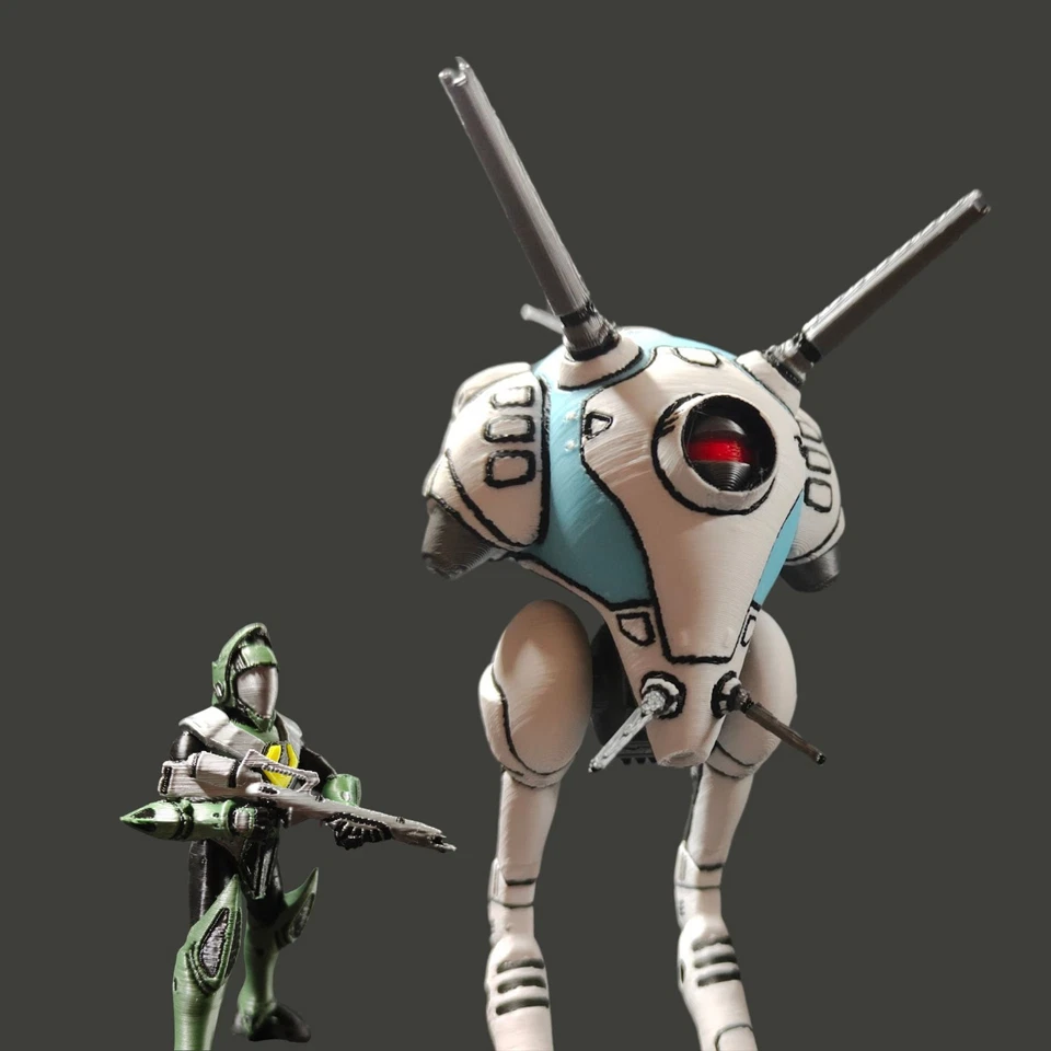 Battle pod and a Zentraedi Soldier escala 1/100 Robotech Macross a todo color Foto 4 de 4