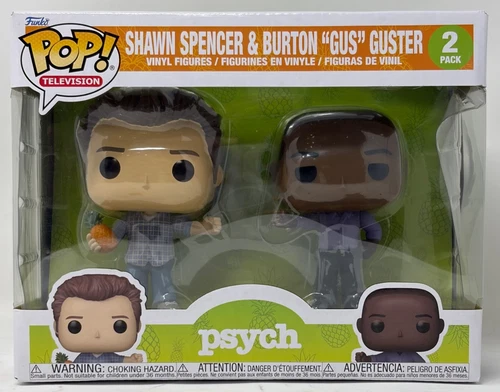 Funko Pop! Television Psych Shawn Spencer & Burton Gus Guster 2 Pack Vinyl Figs