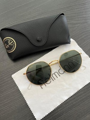 Ray-Ban Jack RB3565 Gold Schwarz Sonnenbrille - wie neu