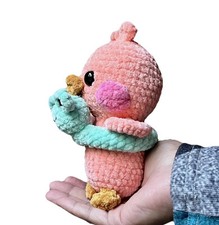 Cute Handmade Duck Amigurumi with Removable Frog Floatie - Perfect Gift 