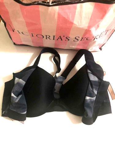 Victoria's Secret VSX Knockout Front Close Sports Bra High Impact Black Wave NWT - Picture 3 of 4