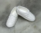 Vintage *Barbie* White Tennis Shoes, 90's Plastic Athletic Sneakers, (E)