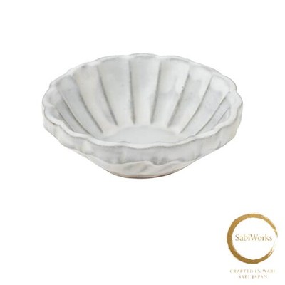 New Marui Seito Shigaraki Ware Hechomon Bowl Small Bowl Diameter 8cm White Rust