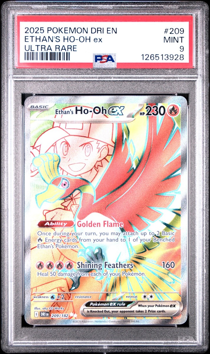 PSA 9 Ethan'S Ho-Oh Ex 209 Ultra Rare Pokémon Destined Rivals | eBay