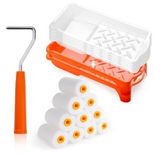 Foam Paint Roller, 18 Pcs 2 Inch Small Paint Roller Kit with 10 Pack High-Den...