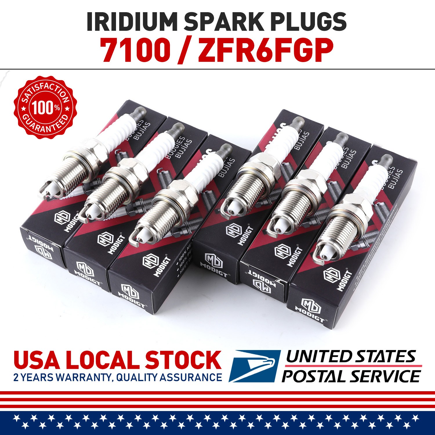 For NGK Set of 6 Iridium Spark Plugs For Acura Chevy Ford Honda Mazda l4 7100