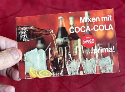 1950s Coca-Cola German Bar Table Tent Card Mentions Rum!