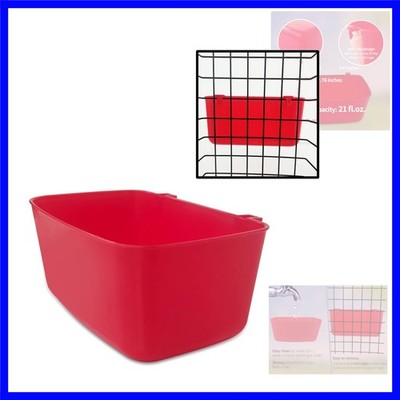 6 Pack Feeder Waterer Chicken 21 oz Food Water Cage Cups Puppy Cat Rabbit Han...