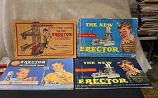 Lot of 4 A C Gilbert Erector  How to Make 'Em Build Books 1938 1951 1954 1959